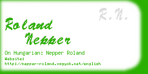 roland nepper business card